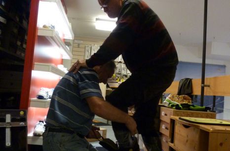 Schale, Innenschuhe, Socken und Fuß werden optimal eingerichtet.